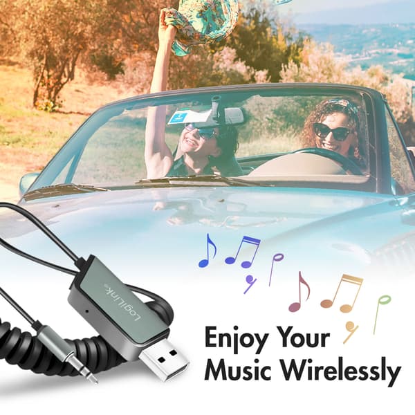 Bluetooth-vastaanotin ja handsfree-liitäntä AUX 3,5 mm BT5.3