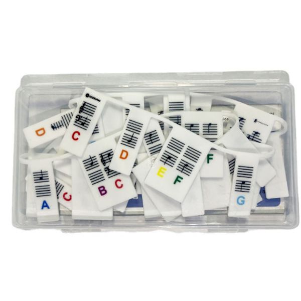 88-Key Silicone Piano Keyboard Stickers MultiColor MultiColor