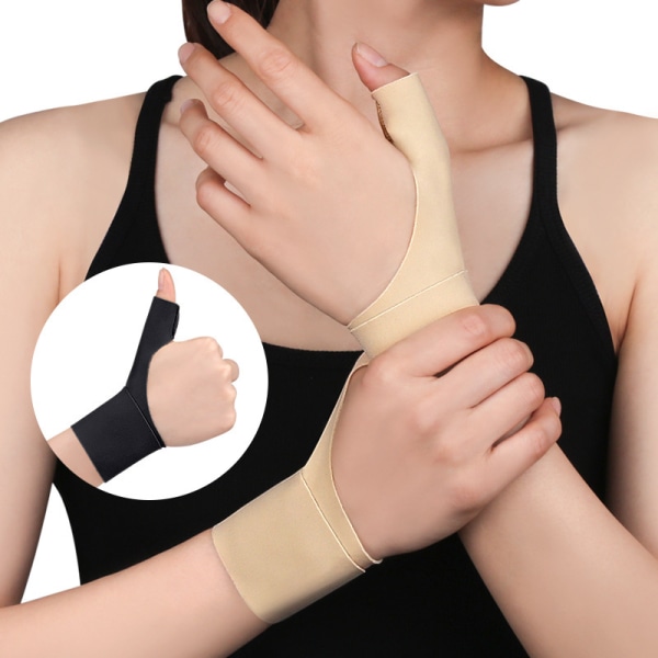Håndleds tommelfingerstøtte 1 par Beige
