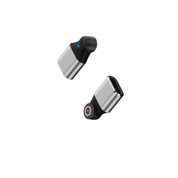 Magnetisk laddningsadapter för smart ring, N52-magnet, kortslutningsskydd, aluminiumlegering, 2-pack för NFC-ring Silver Silver