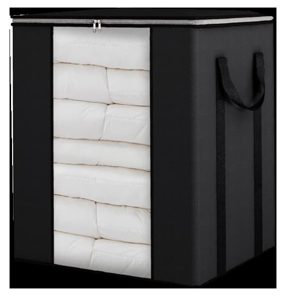 Quilt opbevaringstaske med håndtag Black Black