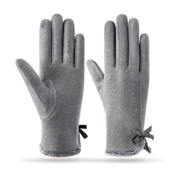 Varme vinterhandsker til kvinder med Touchscreen-kompatibilitet Grey Grey