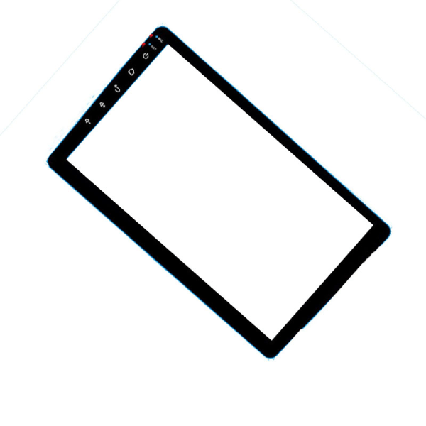 Hærdet glas Car Navigation Screen Protector med Carbon Fiber Black Border L