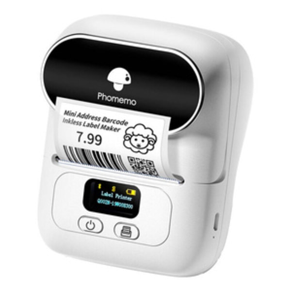 Phomemo M110 bærbar etiketprinter (hvid)