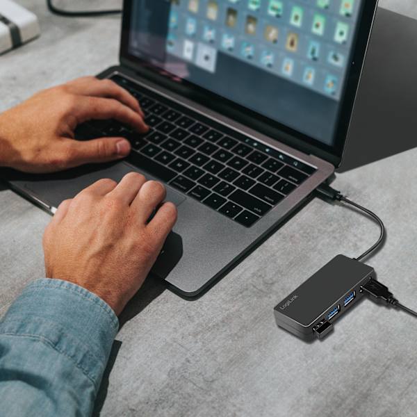 USB 3.0-hub (3.2 Gen1) 4 USB-A-portar