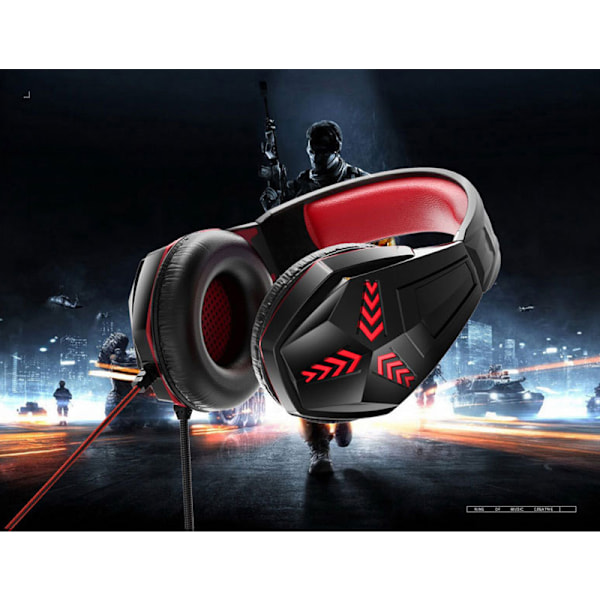 Røde Kablede Hovedtelefoner - Fordybende Gaming Headset til PC