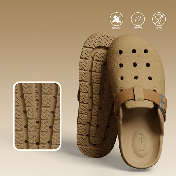 Bekväma och snygga Clog-sandaler F kaffe