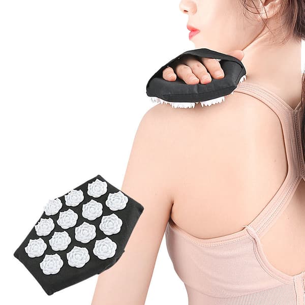 Akupressur massagehandsker med rhinestone spænde Model 1