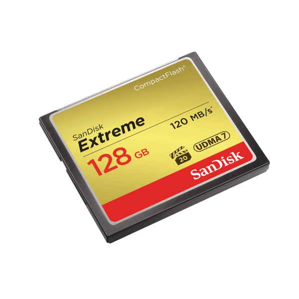 SANDISK Minneskort CF Extreme 128GB 120MB/s UDMA7
