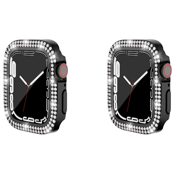 2-Pack etui med skærmbeskytter til Apple Watch iWatch 3 sort 40 mm