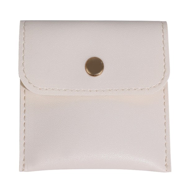 Smykkepose til rejsehalskæde, øreringe, ringorganisator Beige