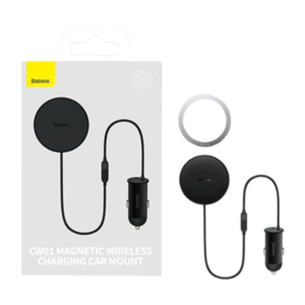 Magnetisk biltelefonholder Baseus CW01 til Ventilationsgitter med biloplader USB-C, 15W + 25W (sort)