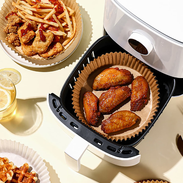 Air Fryer engångspapper för fritös 50 st Brun