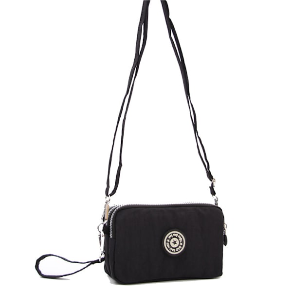 Crossbody-telefontaske til smartphones op til 6,3 tommer Sort