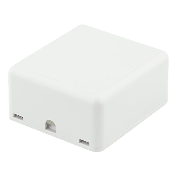 Surface mount box for Keystone, 2 ports, white