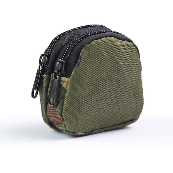 Canvas Bluetooth Hörlursfodral - Kompakt Kamouflagepåse Grön