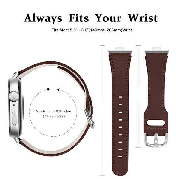 Huawei Watch Fit 3 Läderarmband kaffe