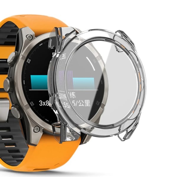 Läpinäkyvä TPU-kotelo Garmin Fenix 8:lle 47 mm