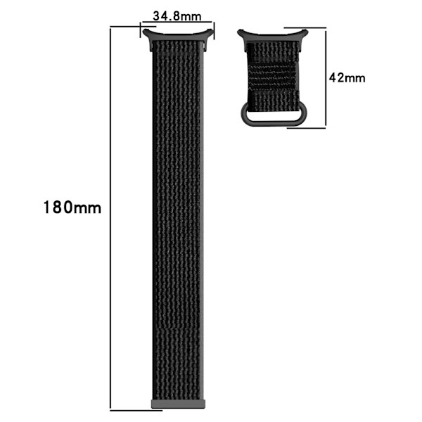 Samsung Watch Ultra 47mm Trail nylonrem Sort