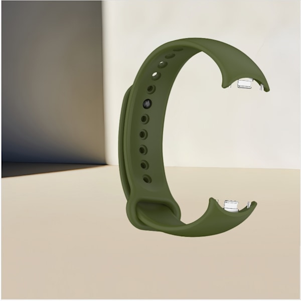 Tyylikäs TPU-ranneke Xiaomi Band 8/9:lle (metallipää) Ruohon väri