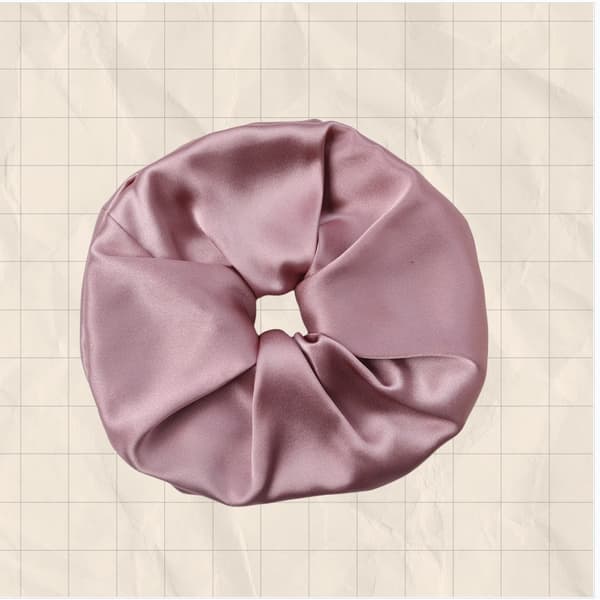 19 Momme 9cm Silke Hår Scrunchie - Blidt Hårtilbehør Pink Pink