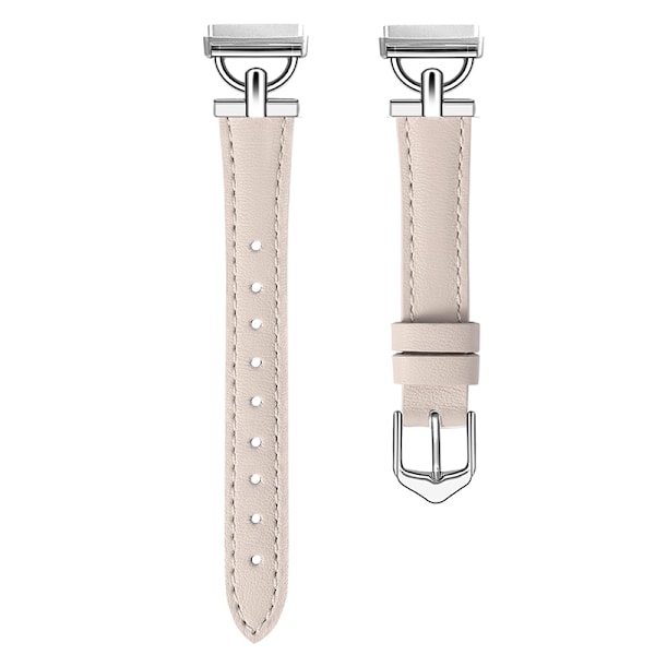 Armband i äkta läder för Fitbit Versa 4/3/Sense - Roséguld
