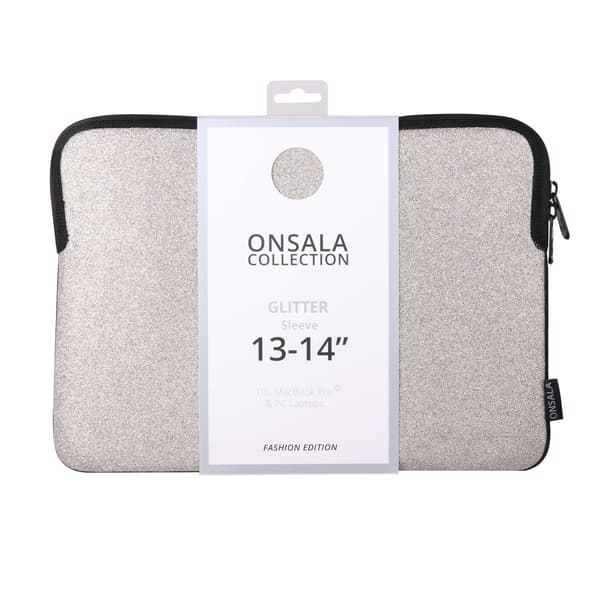Laptopfodral 13/14" Glitter Silver
