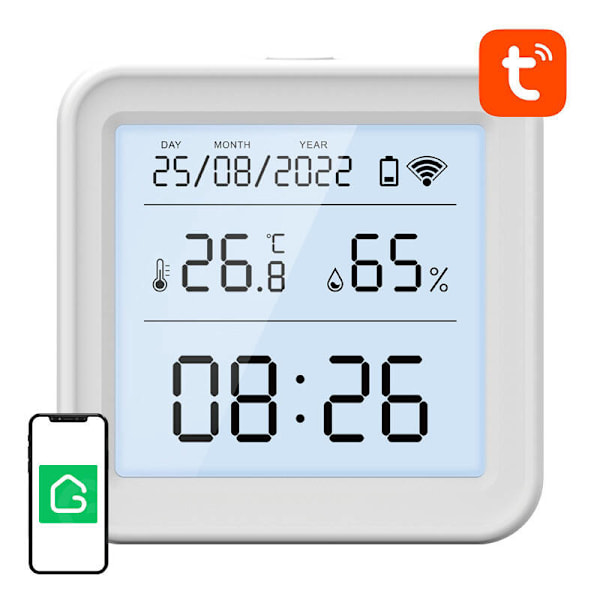 Smart temperatur- og fugtighedssensor WiFi Gosund S6 LCD Tuya
