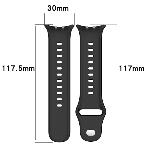Snyggt silikonarmband för Vivo Watch 5 Svart