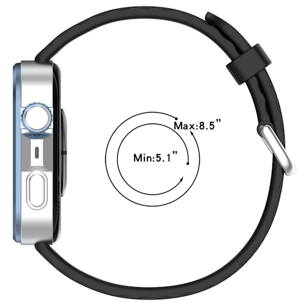 Klockarmband i Silikon för Huawei Fit 4 Pro Svart