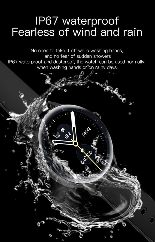 Smartwatch med EKG, pulsmåler, blodtryksmåler, søvntracker og skridttæller Blue Blue