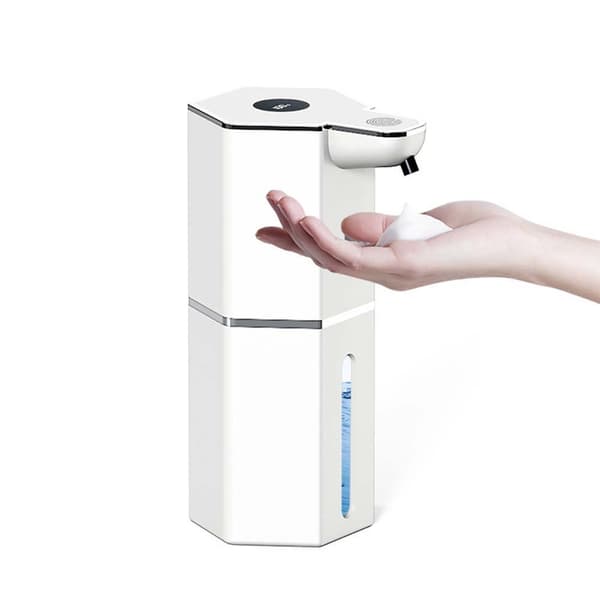 Automatisk sæbedispenser med skærm - Skumversion til køkken og badeværelse White White