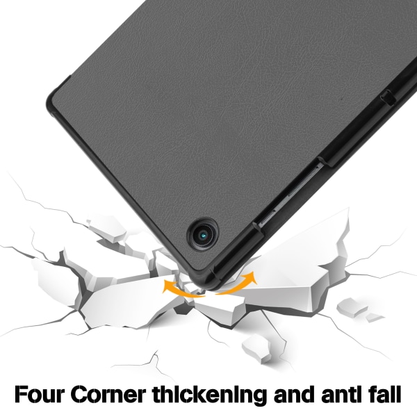 Tri-Fold etui til Samsung Galaxy Tab model 2 Mørkegrå