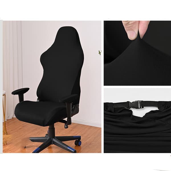Stretchigt skyddsöverdrag för gamingstol - Universalstorlek Black Black