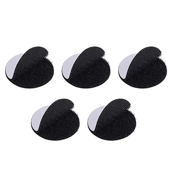 Självhäftande Kardborreband, 5-pack Svart