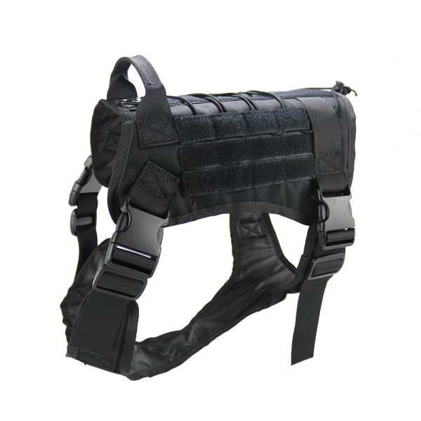 Tactical Dog Sele Service Hunde Sele i tre dele Sort XL