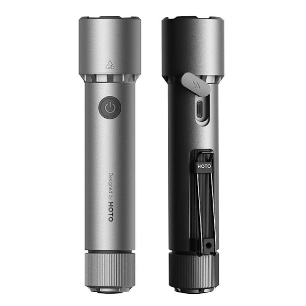 HOTO QWSDT005 taktisk lommelygte, 2300lm, IP68, 3100mAh, USB-C