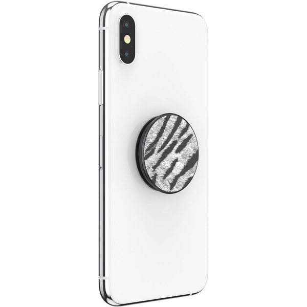POPSOCKETS Vegan Leather Zebra Avtagbart Grip med Ställfunktion Premium