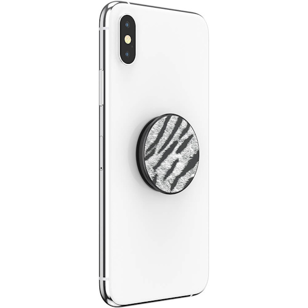 Vegan Leather Zebra Avtagbart Grip med Ställfunktion Premium