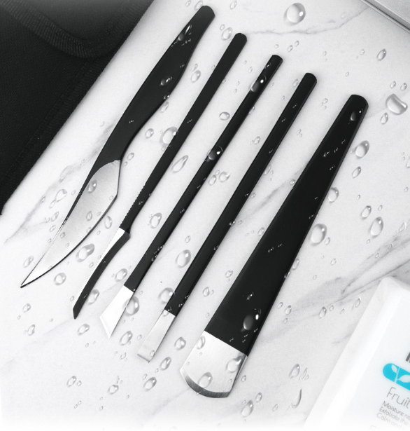 Pedicure knivsæt, 5-pak Black Black