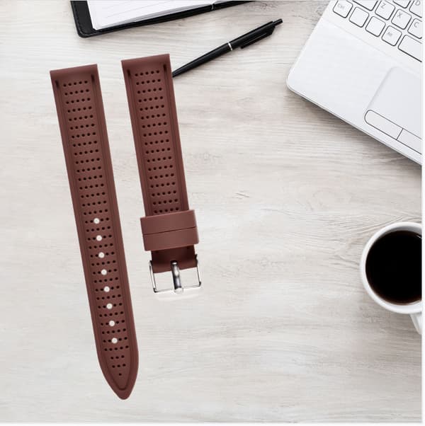 Silikonerem til Huawei GT3/Watch 4 Brown 22 mm Brown 22 mm