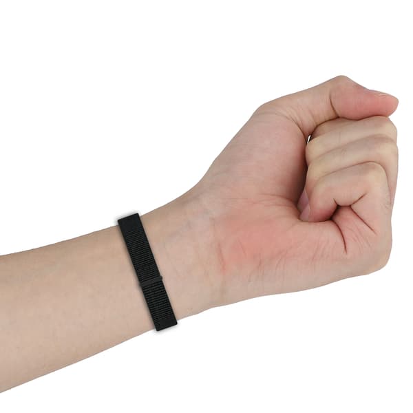 Stilfuld vævet nylonrem med sølvramme til Huawei Band Black Black