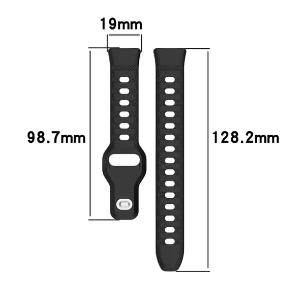 Silikonerem til Huawei Band 10/9/8 - Prikket tekstur Black Black