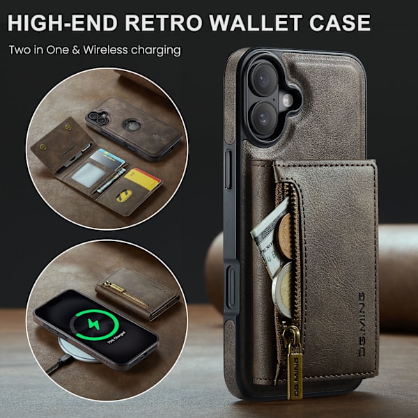 Magnetisk pung-etui til iPhone 16 Pro Max