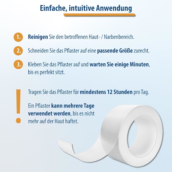 Ärrtejp - Silikonärrark Matt transparent färg 1 m
