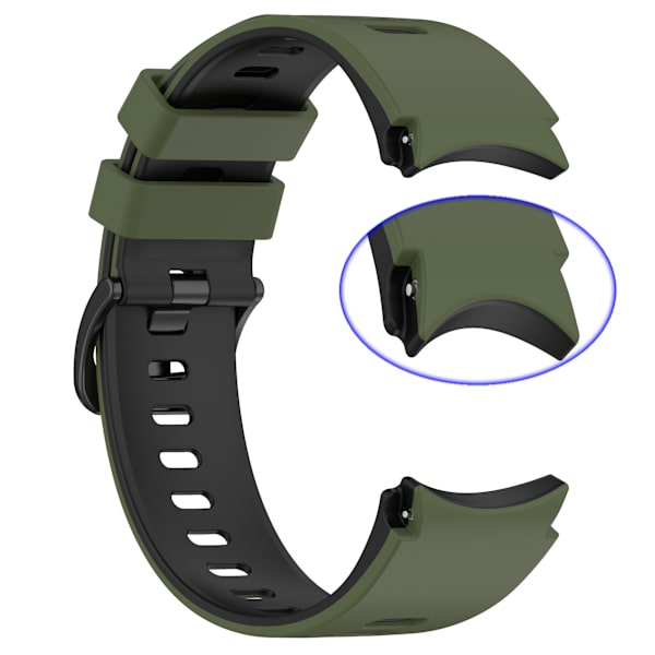 Tvåfärgad klockarmband för Samsung Galaxy Watch 4/5/6/6 Classic Grön