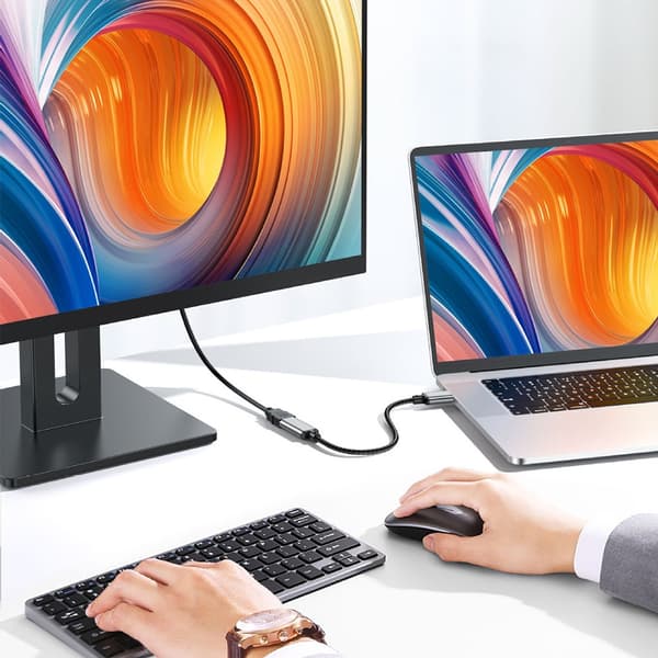 4K 30Hz DP til HDMI Adapter Kabel (0,2m) - Tilslut DisplayPort til HDMI