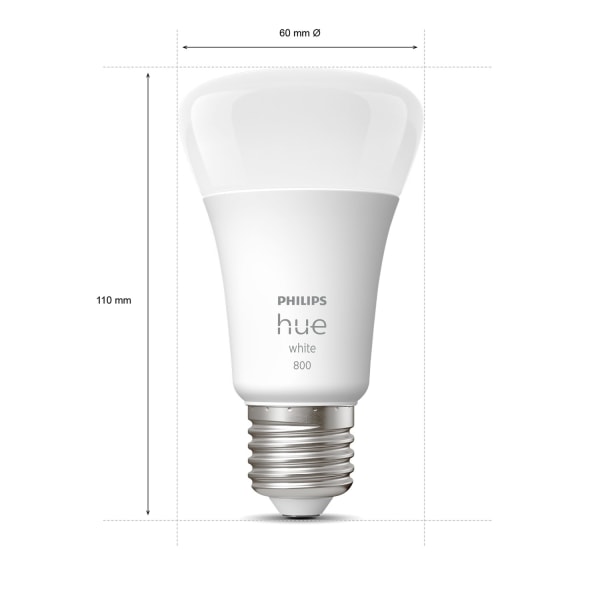 White E27 A60 800lm 4-pack
