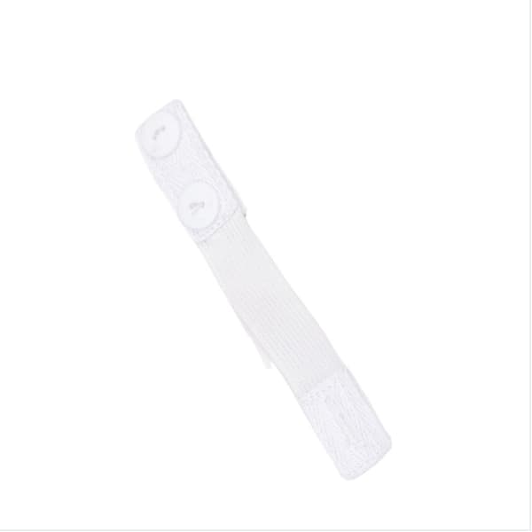 Justerbar elastisk knap til komfort - Graviditetsbukser Taljeforlænger (2x15cm) White White