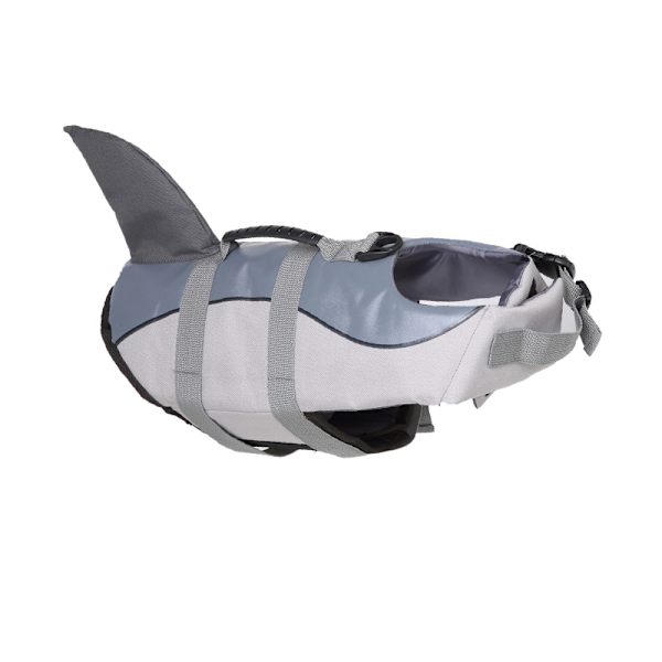 Redningsvest til hunde, kæledyrsflydevest med reflekterende striber LightGrey S LightGrey S